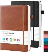 Lined Journal Notebook, A5 (5.7'' x 8.4"), 2 Pack Journaling Notebooks for Women Men Writing Work...