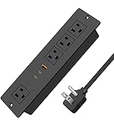 Recessed Power Strip, PD30W USB Fast Charging Power Socket, Plug in 4 Outlets & USB-A Ports & 2 U...