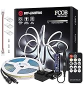 BTF-LIGHTING FCOB COB 24V Kit Flexible High Density LED Lights 8mm Width 6000K 16.4Ft RF14 Keys d...