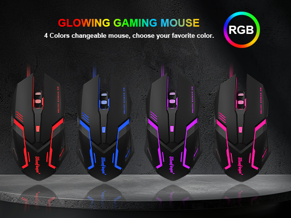 backlit keyboard and mouse