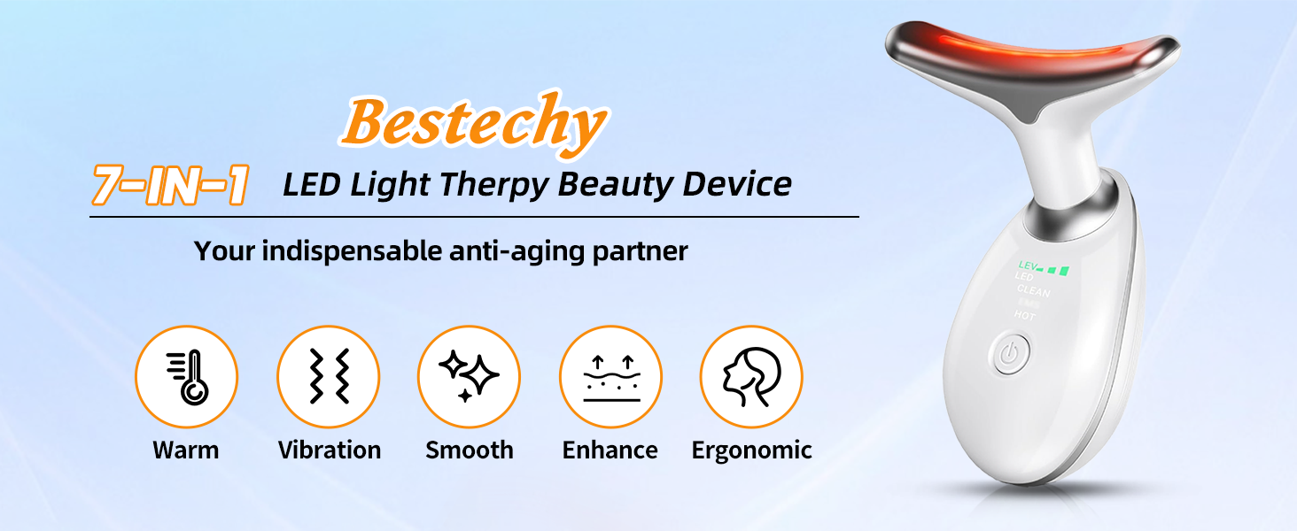 Face and Neck Massager Light Therapy