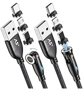 A.S Gen3 3.3FT/6.6FT Magnetic USB C Charging Cable, 360 &amp; 180 Degree Magnetic Phone Charger, 3-in...