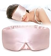 LitBear Silk Sleep Mask for Side Sleeper, Eye Mask Sleeping for Women Men 100% 22 Momme Pure Mulb...