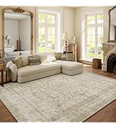 Machine Washable Rugs for Living Room: 6x9 Area Rugs for Bedroom Boho Vintage Rugs Stain Resistan...