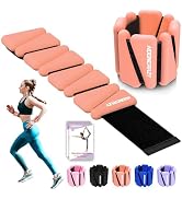 Wrist Ankle Weights Bangles 2lb for Women, Adjustable Silicone Pilates Weights Bracelet, Heavy Du...