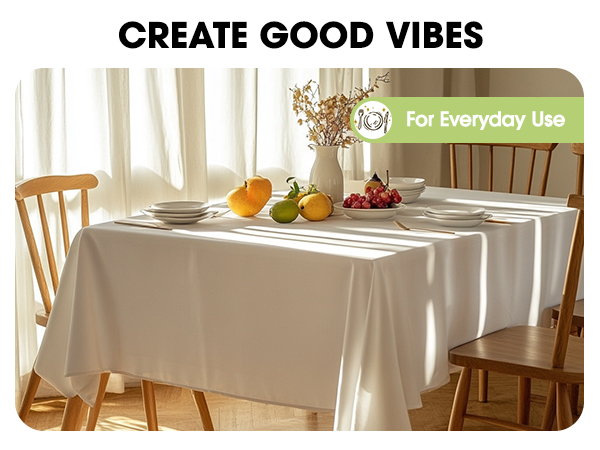 white table cloth rectangle