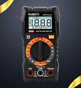 KAIWEETS Digital Multimeter with Case, DC AC Voltmeter, Ohm Volt Amp Test Meter and Continuity Te...