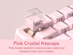 Pink Crystal Keycaps
