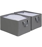 efluky Storage Bins, Fabric Storage Bins with Metal Frame, Collapsible Storage Baskets for Organi...