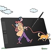 VEIKK VK1060 V2 Drawing Tablet, 10 x 6 Inch Graphics Tablet with 8 Shortcut Keys, 8192 Levels Bat...