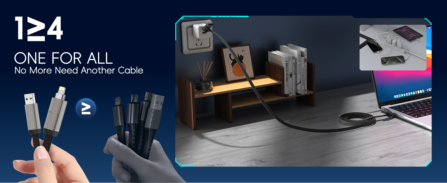 4in 1 usb charging cable