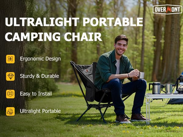 overmont portable camping chair