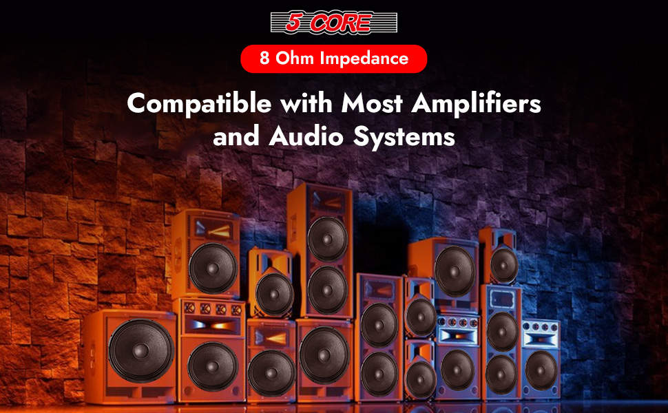 5 CORE 18 Inch Subwoofer Speaker 1Pc 1200W PMPO Raw Full Range Speaker