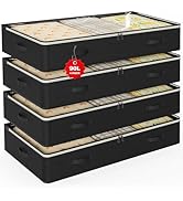 90L Under Bed Storage Containers,4-Pack Closet Organizers and Storage Bins,for Organization and S...