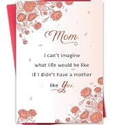 Hongshan Mother’s Day Card for Mom,Unique Mothers Day Gifts for Women, Lovely Birthday Card for M...