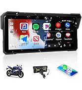 CarPlay Screen for Motorcycle,Portable Wireless Carplay/Android Auto for Motorcycle,8.1 inch IPS ...