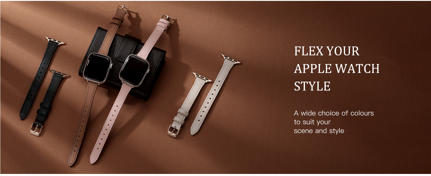 leather apple watch band 40mm for women apple watch band 38mm apple watch band 41mm thin slim 9
