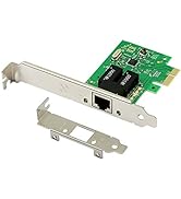 CERRXIAN Gigabit Ethernet PCI Express 1x Slot PCI-E Network Card 10/100 / 1000Mbps with Low Profi...