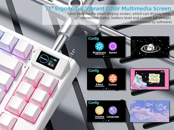 75% Wireless Mechanical Keyboard RGB Custom Creamy Keyboard gaming
