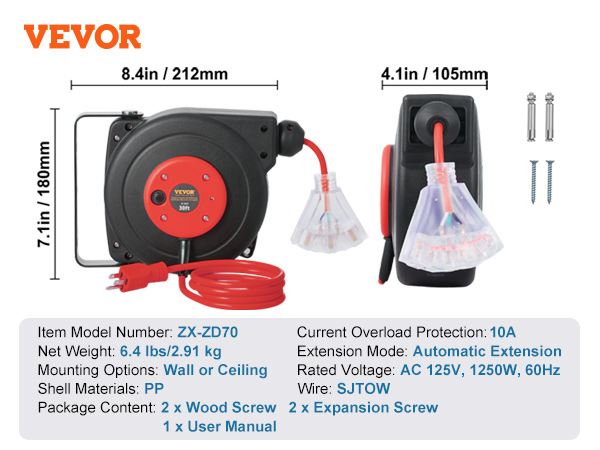 retractable garage extension cord