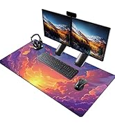 ZOCOZY 48 x 24 Inches Cute Desk Mat Kawaii Pink Purple Desk Pad Anime 3XL Large Mouse Pad Big Ful...