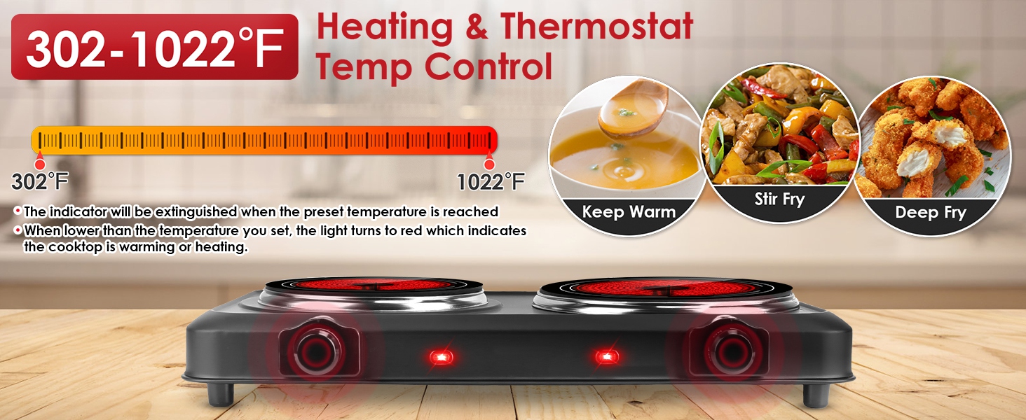 Countertop Infrared double Burner