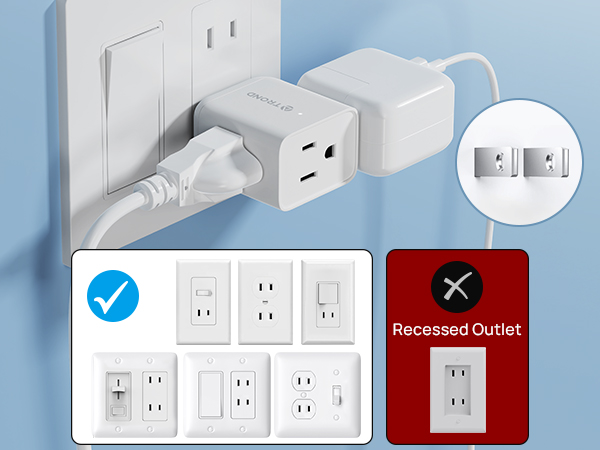 2 prong outlet adapter