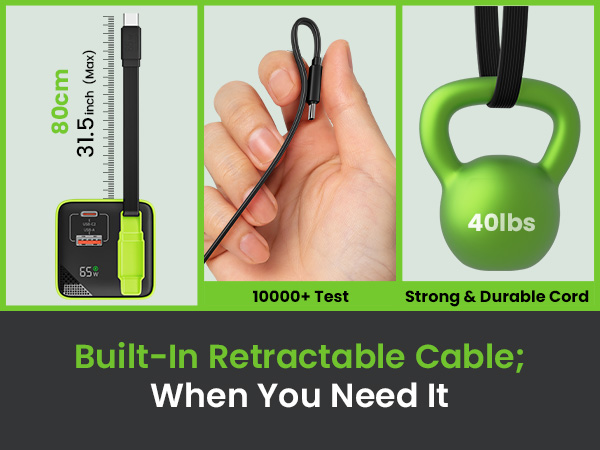 built-in Retractable Cable