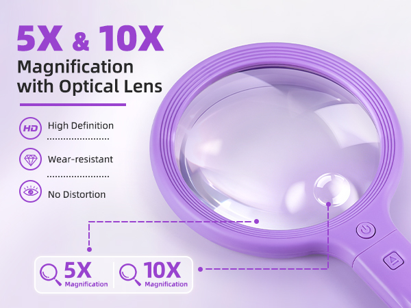 5X&amp;amp;10X Magnifying Glasses