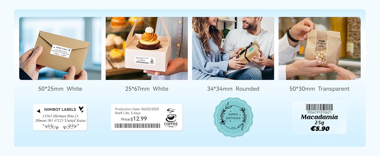 Vraious labels for business/home/gifts