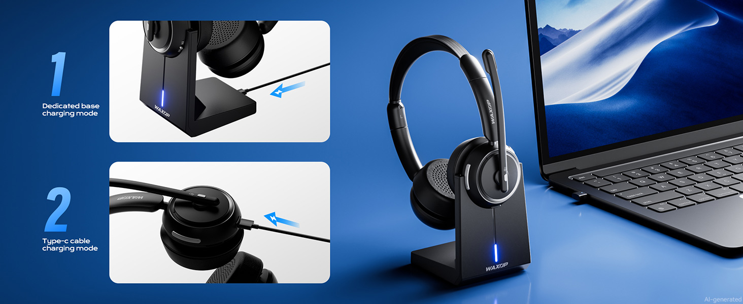 Charging base, or Type-C charging, can be selected flexibly according to your needs.