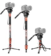 Fotopro X-Airfly Carbon Fiber Monopod Bundle with Video Fluid Head