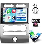 Rimoody 4G+64G Android Car Stereo Radio for Ford Expedition 2007-2014 (Manual A/C) with Wireless ...