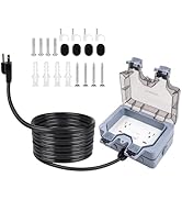 Outdoor Power Outlet Box 15A 110V with 20 Ft Extension Cord IP66 Waterproof Outdoor Outlet Extend...