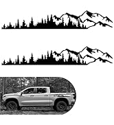 MOXRUQ 2 PCS Car Mountains Tree Vinyl Decals, 3.28Ft*0.56Ft Auto Mountain Tree Forest Graphic Sti...