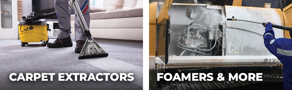 Carpet extractors; Foamers &amp;amp; more