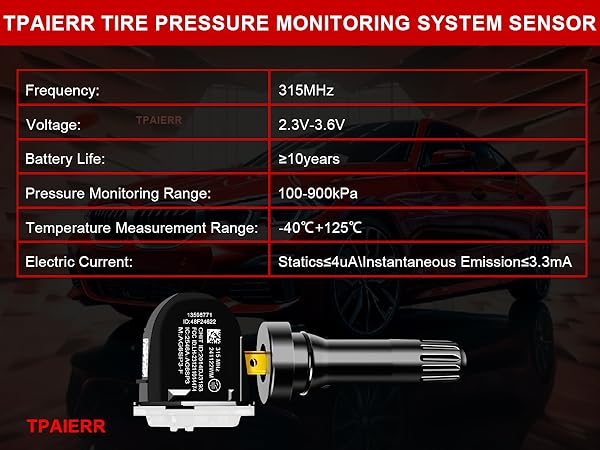 tpaierr tpms tire pressure sensor