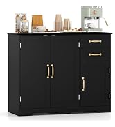 Giantex Sideboard Buffet Cabinet, Modern Sideboard Cabinet with 2 Drawers, 3 Doors &amp; Adjustable S...