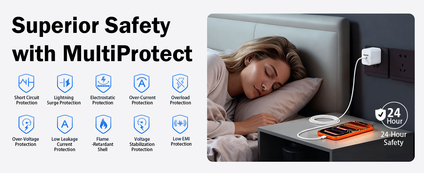 Super Fast Charger Type C, 40W USB C Wall Charger &amp;amp;10FT Long Android Type C Charger Cable