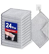 Wangjinpeng 24 Pcs Triple-Layer Wire Dishwashing Rag