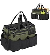 IBVIVIC Wearable Cleaning Caddy Bag for Cleaning Supplies,Large Capacity Cleaning Organizer Green