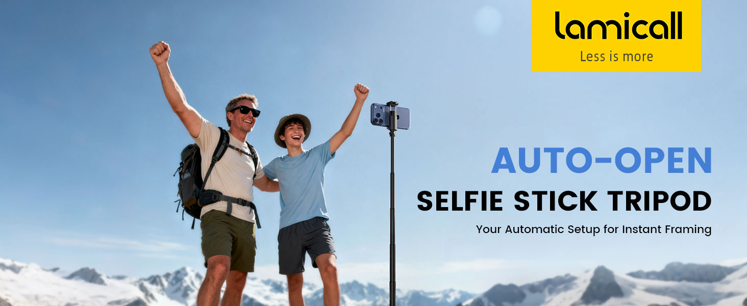 Lamicall AUTO-OPEN SELFIE STICK TRIPOD