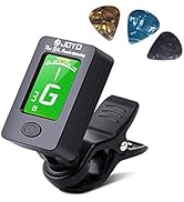 BROTOU Guitar Tuner Clip On with Guitar Capo for Guitar, Bass, Violin, Ukulele, Digital Electroni...