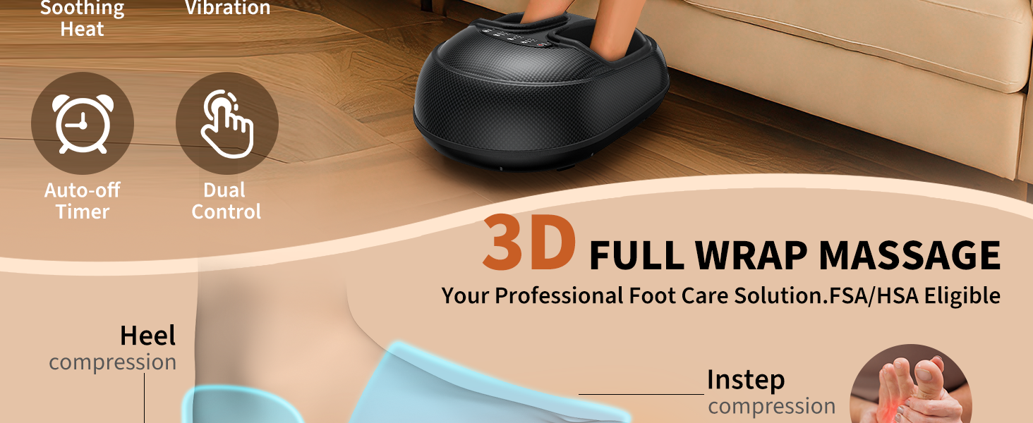 shiatsu foot massager with heat