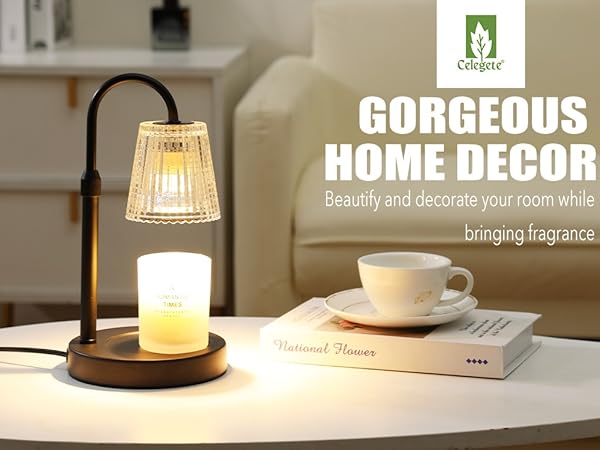 candle warmer lamp on table