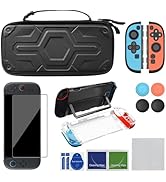 AKNES Switch 2 Accessories Bundle Kit, Carrying Case for Nintendo Switch 2 (2025), Clear Slim Doc...