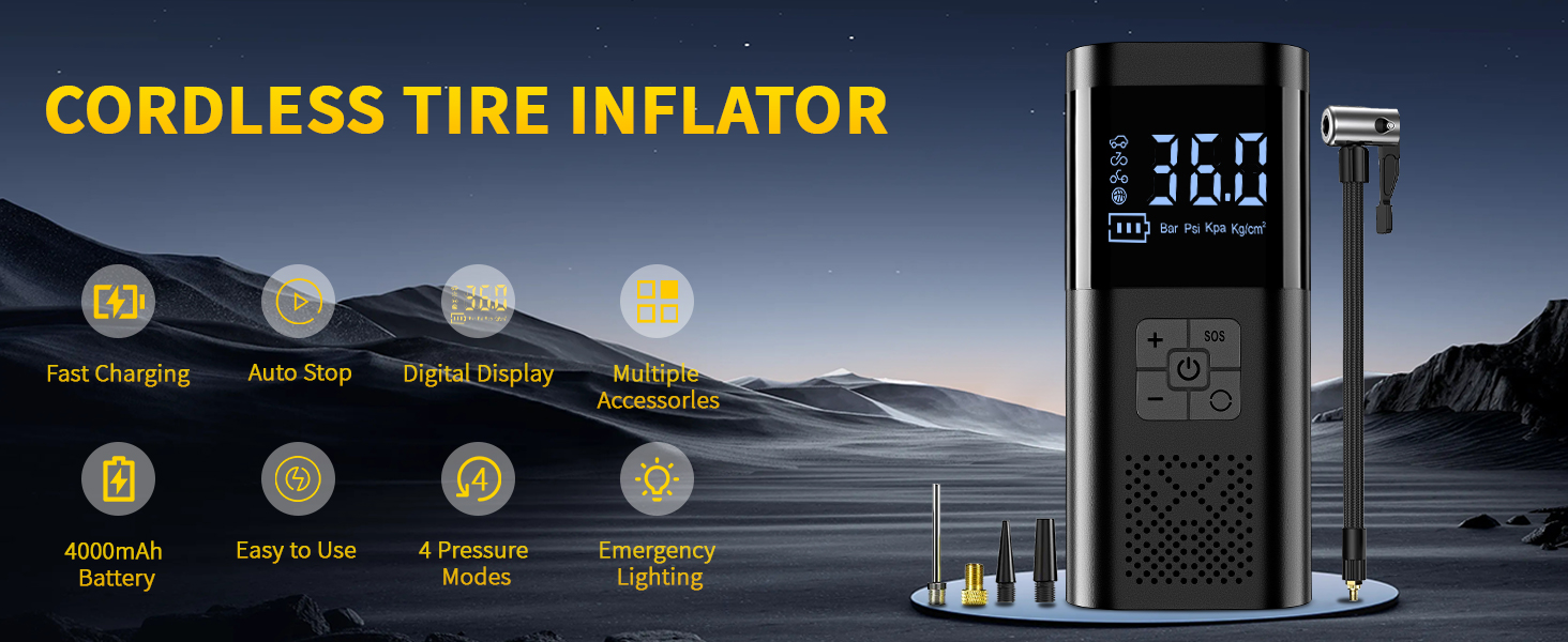 tire inflator portable air compressor