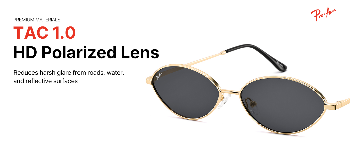 Pro Acme Retro Oval Cat Eye Sunglasses for Women