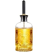 Baalaka Glass Oil Bottles 7OZ, Olive Oil Dispenser Bottle for Kitchen with Metal Spout, Elegant G...