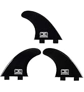 OCEANBROAD Surfboard Fin Thruster 3 Fins for FCS-Based Future-Based Fin Box with Screws Wax Comb Key
